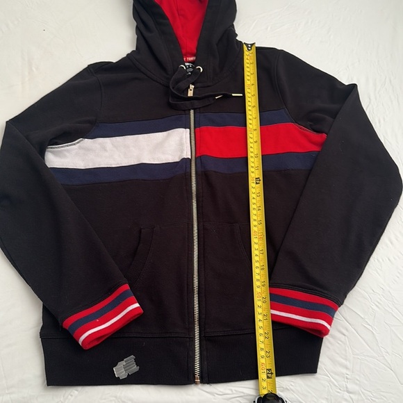 Tommy Hilfiger black blue red and white full zip hoodie - Picture 6 of 13
